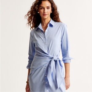 Abercrombie & Fitch Light Blue Long Sleeve Dress